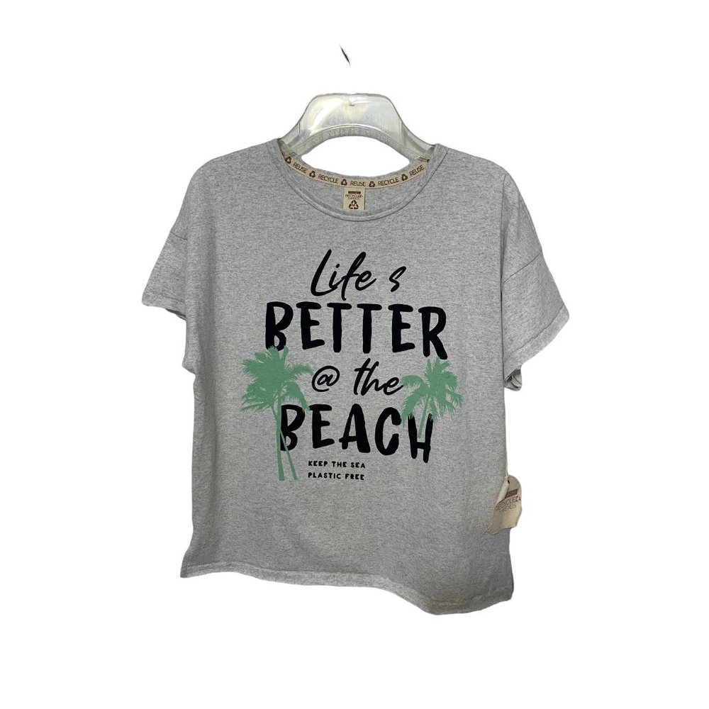 NWT Life is Better at the Beach Graphic Tee M Women's Unisex Fit T-shirt Summer